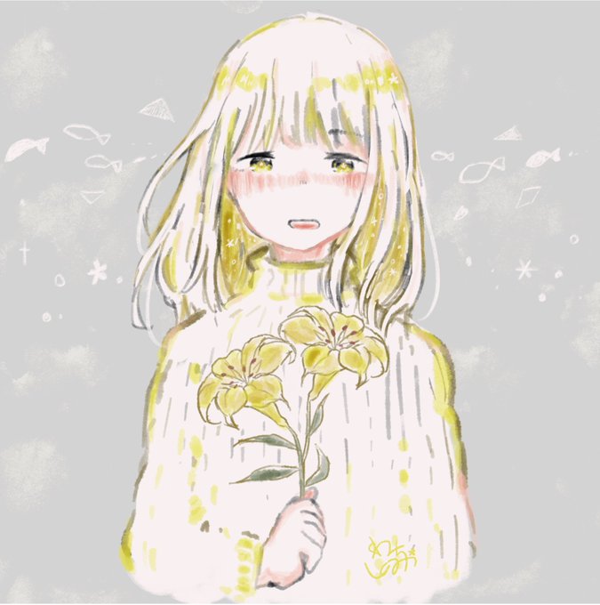 花と少女のtwitterイラスト検索結果