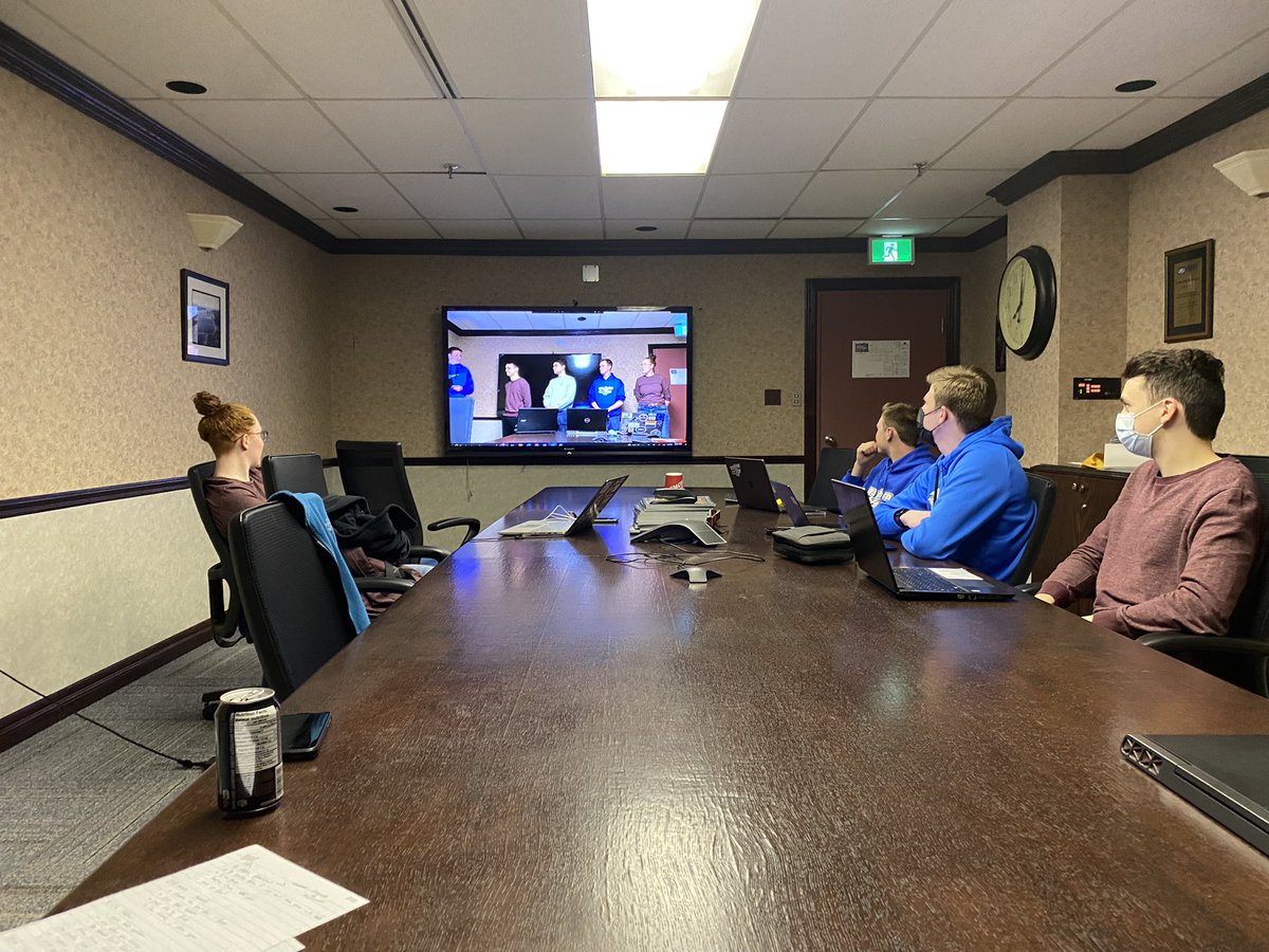 <a href="/EasternEdgeRobo/">Eastern Edge Robotics</a> of <a href="/MemorialU/">Memorial University</a> practicing public speaking at the <a href="/marineinstitute/">Marine Institute, Memorial University</a> in preparation for the world championship <a href="/matecenter/">MATE ROV Competition | MATE II</a> competition. T-10 day.