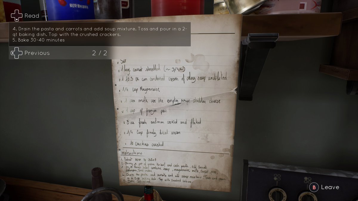 sdrowdrawkcab's tweet photo. Salmon Casserole recipe, clear text pg.2, Screenshot - Tell Me Why #TellMeWhy #XboxShare https://t.co/dAxoI7HlCA