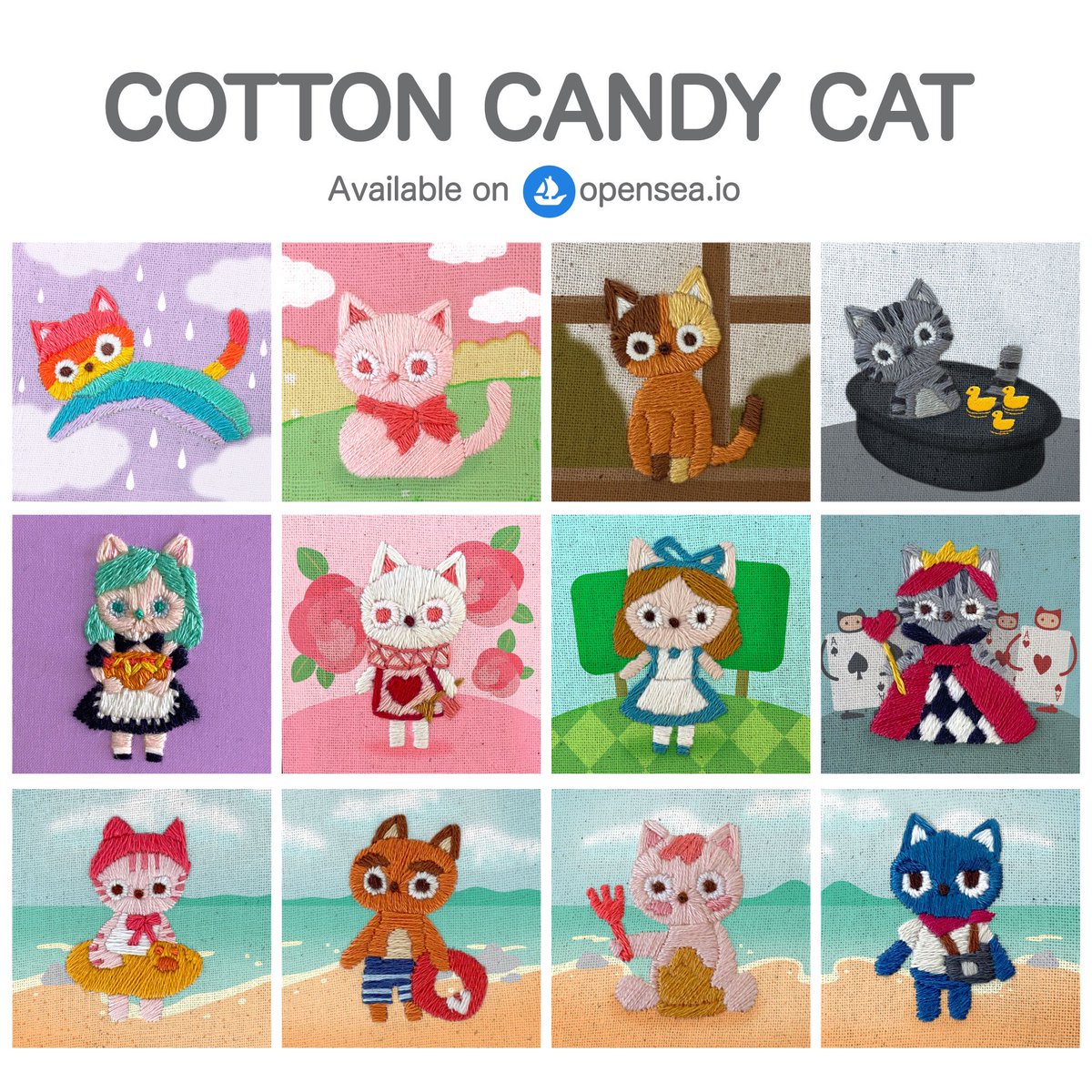 COTTON CANDY CAT 🐈 ✨
Price 0.01-0.02
Available on : opensea.io/collection/cot…
Hope you like it 🌞
#NFTartist #NFT #NFTs #nftcollection #nftthailand #nftthai #NFTcollector #catnft