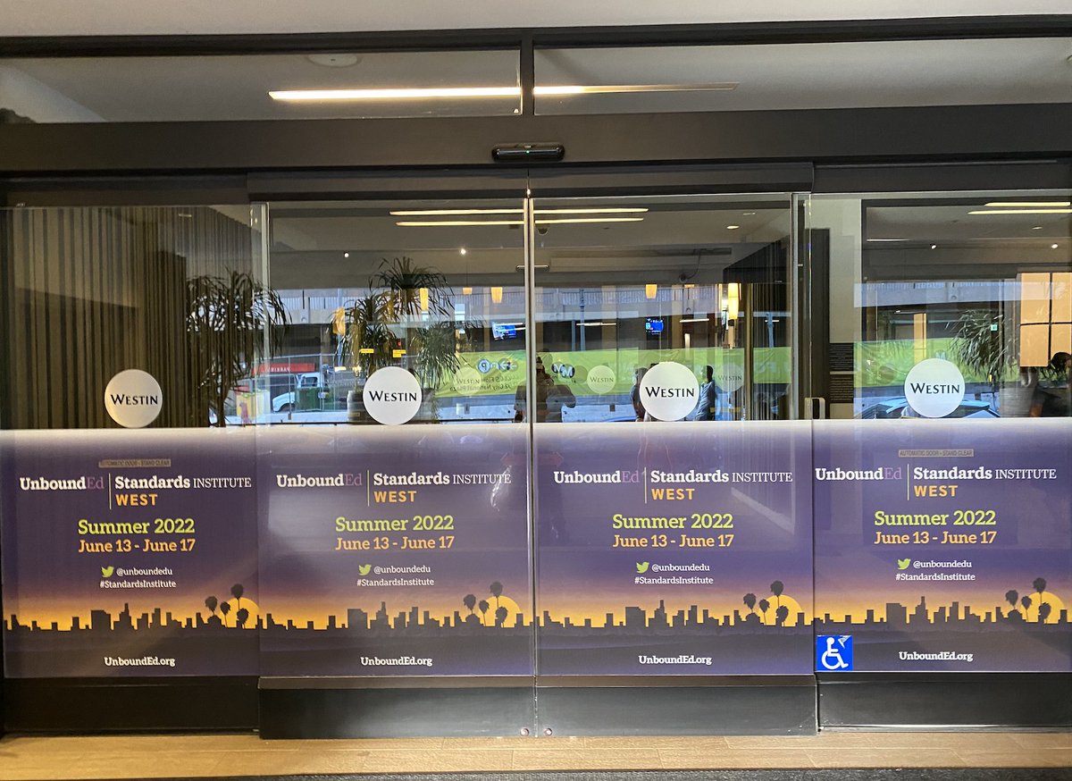 RBobinchuck's tweet photo. What an amazing day 2 at the @unboundedu #StandardsInstitute West! We worked to prioritize the grade-level learning in a lesson and adapt that lesson to include scaffolding that gives students #Access to grade-level work.
#ShiftsInMath #KnowBetterDoBetter #BeTheChange #MathIsFun https://t.co/UTdLrhBVP1