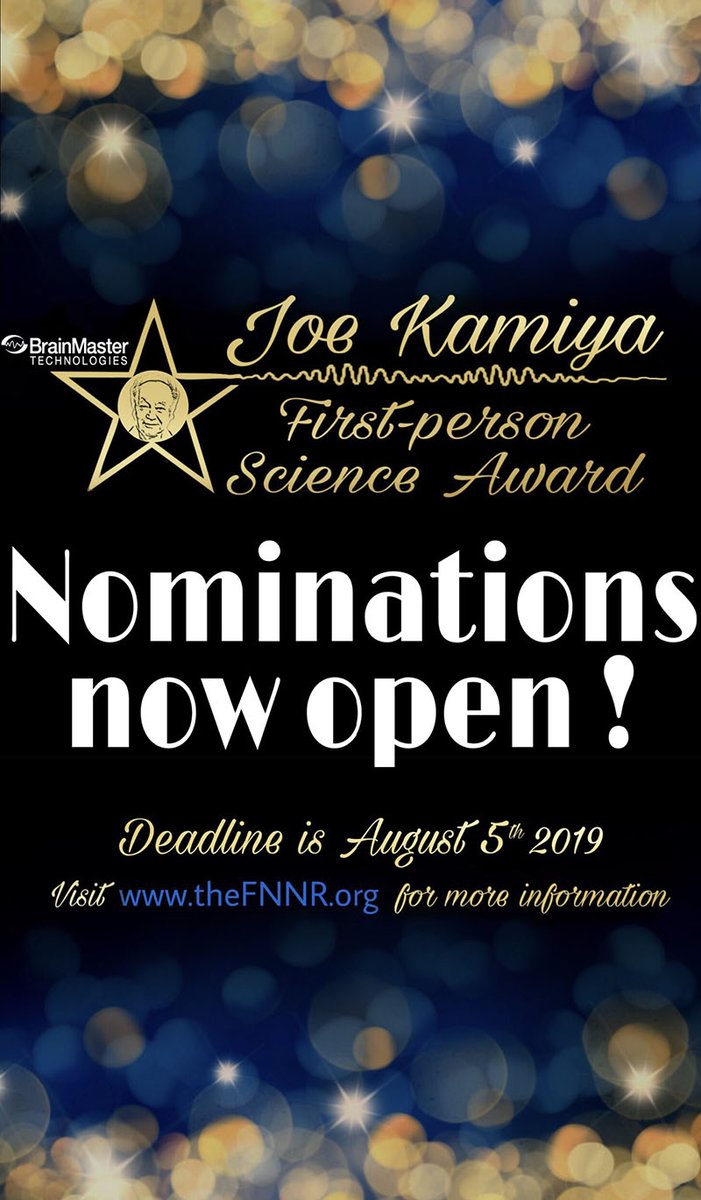 Submit your nomination for the 2022 BrainMaster Joe Kamiya Award - mailchi.mp/1552f91182fa/2…