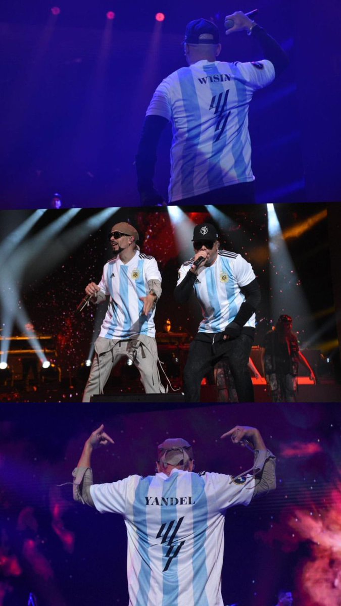 caquerofree's tweet image. Wisin y Yandel con la camiseta de Argentina es todo lo que está bien 😍😍🇦🇷