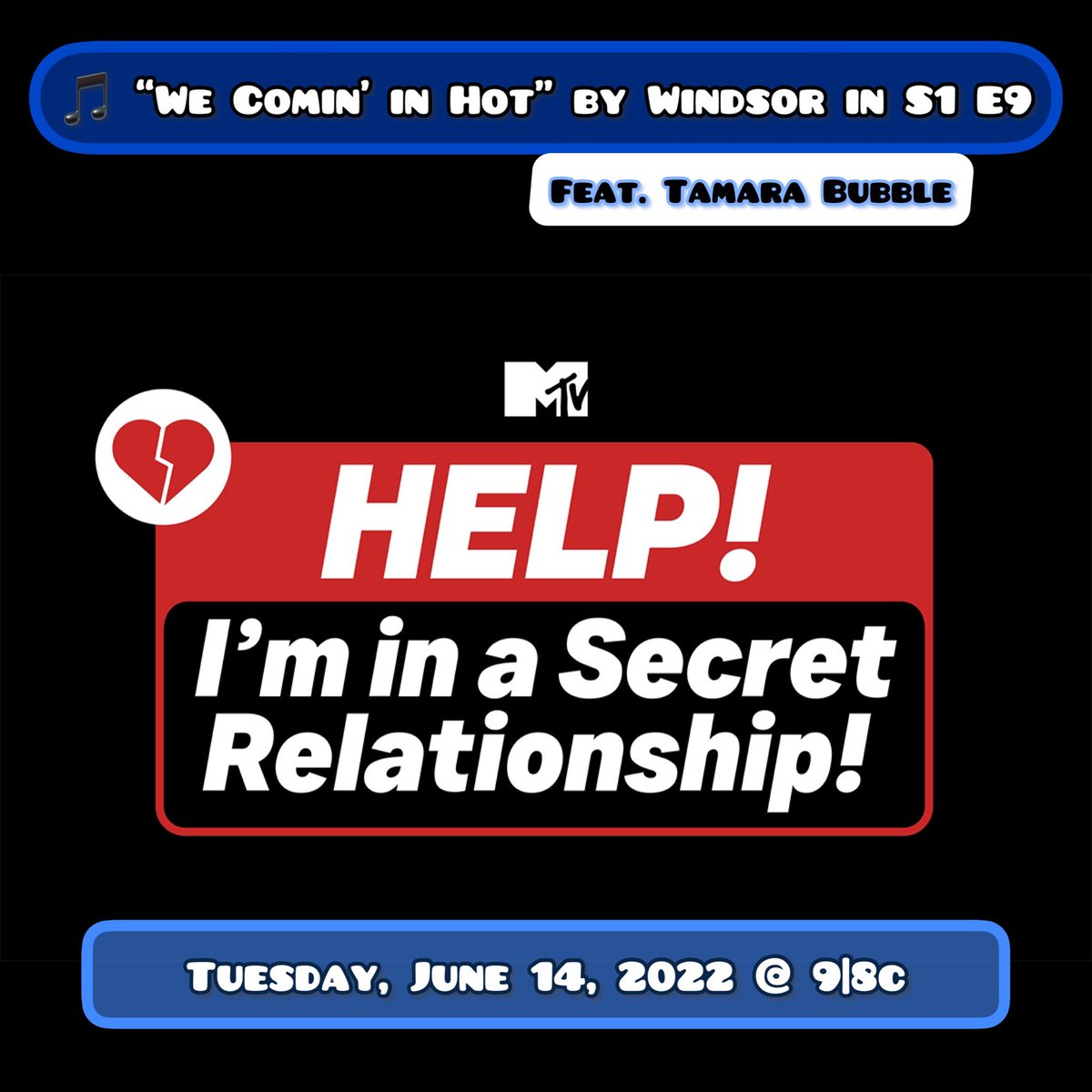 TamaraBubble's tweet photo. REPOST 😝🙌🏽 @forgoodnesssync :🗣 Look out for 🎶 "WE COMIN’ IN HOT" by @wearewindsor (@lesliepowellmusic x @itsmikemiller feat. @tamarabubble in S1 E9 of @mtvsecretship 💔 TONIGHT @ 9|8c 📺 on @mtv … #ForGoodnessSync ‼️ 👉🏽 https://t.co/EUV8uFDPqo https://t.co/dZdddypKiG