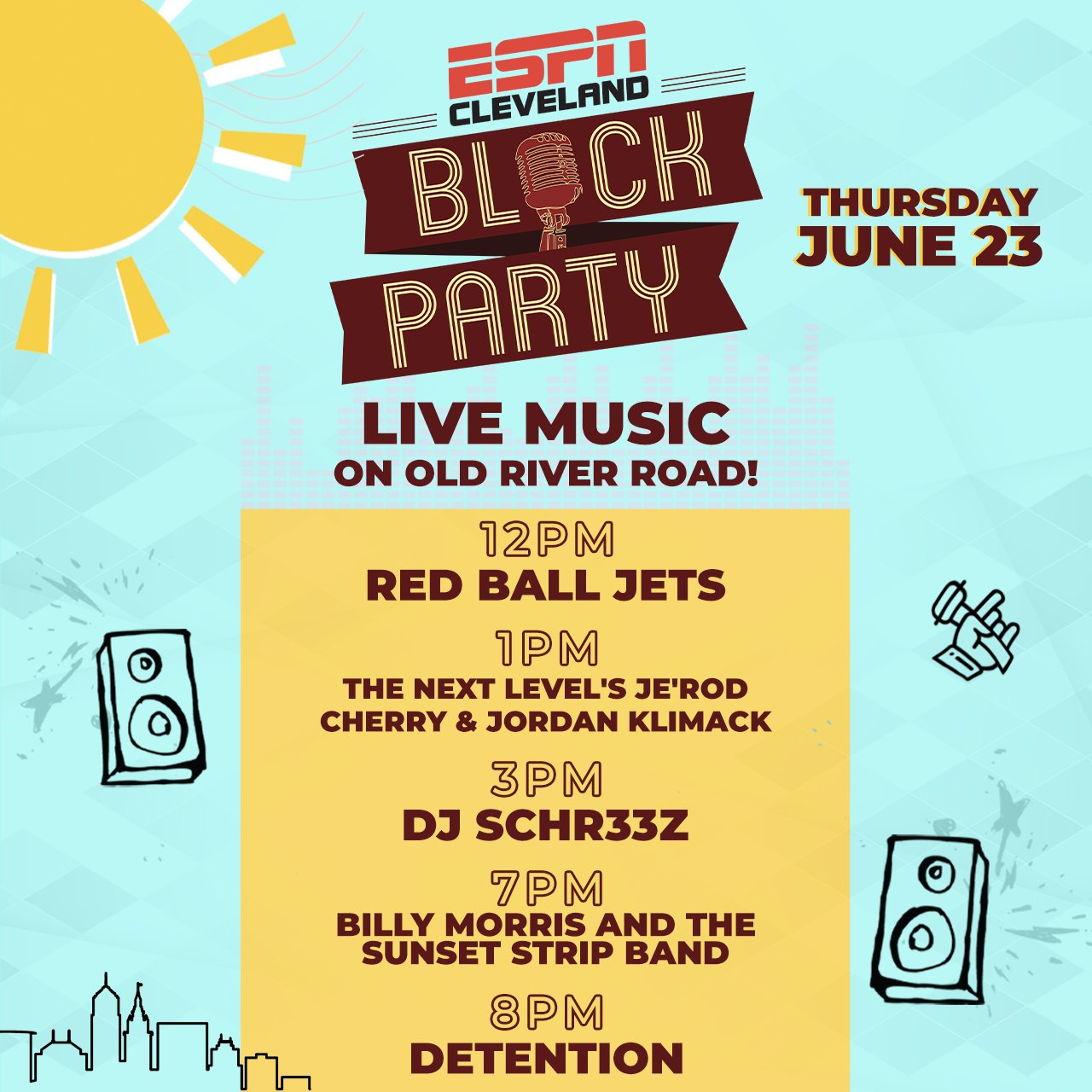 ESPN Cleveland on Twitter "The ESPN Cleveland Block Party live music