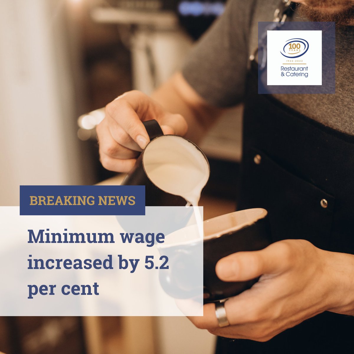 📈 The Fair Work Commission has announced a 5.2% increase in the minimum wage

📅 The award rate increase will be deferred until 1 October in line with R&amp;CA's submission

👉 Read R&amp;CA's statement on the increase here: homeofhospitality.rca.asn.au/minimum-wage-i…