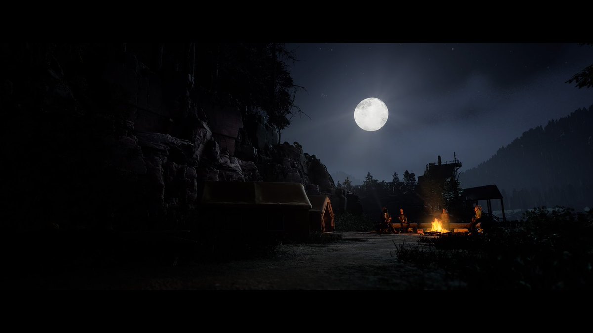 RandomMox's tweet image. Started playing The Quarry this evening. So far I’m digging the spooky summer camp setting (and it’s a stormy night here in IA, so the vibes are perfect)!