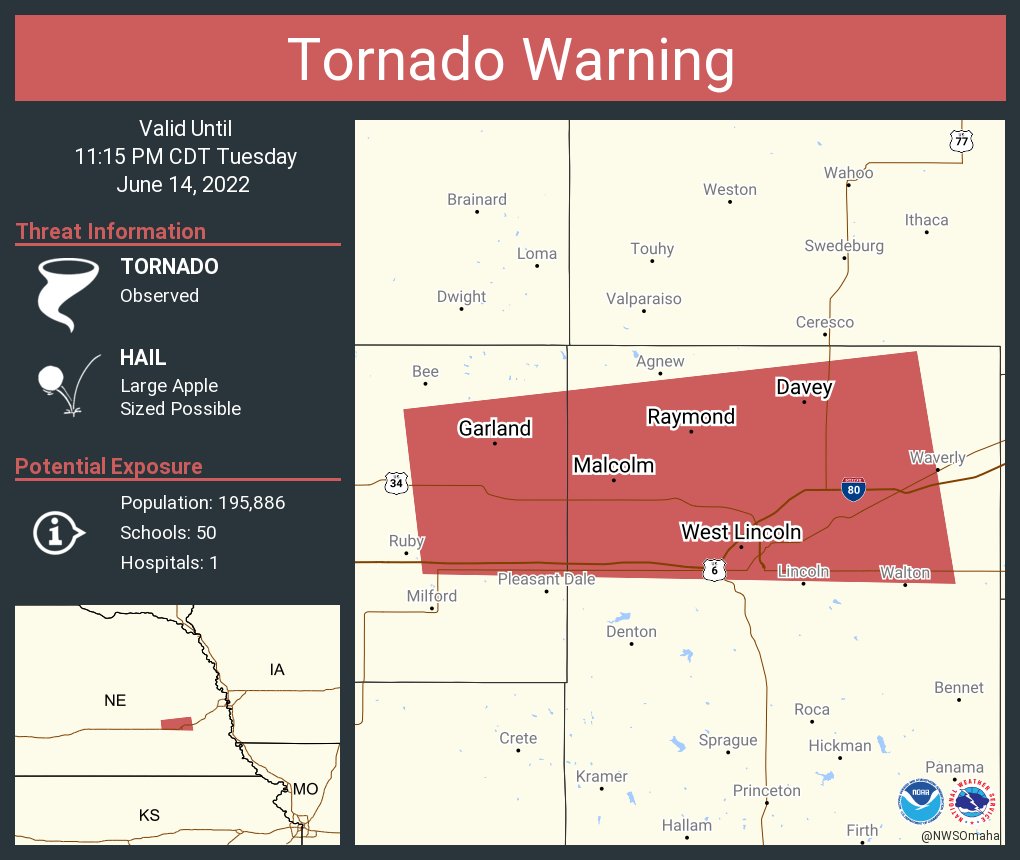 NWS Tornado on Twitter "Tornado Warning continues for Malcolm NE
