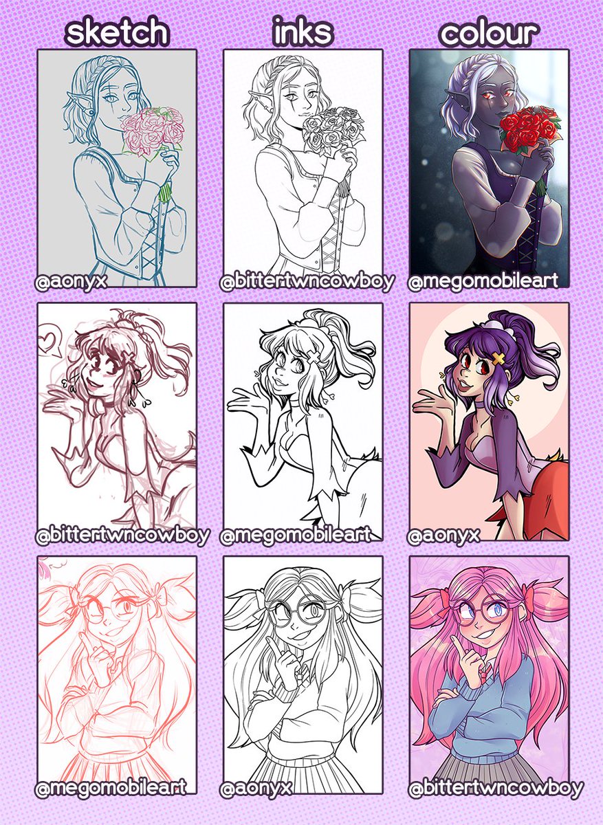 megomobileart's tweet photo. #switcharound art meme with @aonyx and @bittertwncowboy !!! We all did a really good job, this looks so nice all put together! https://t.co/us0cQOpPPs