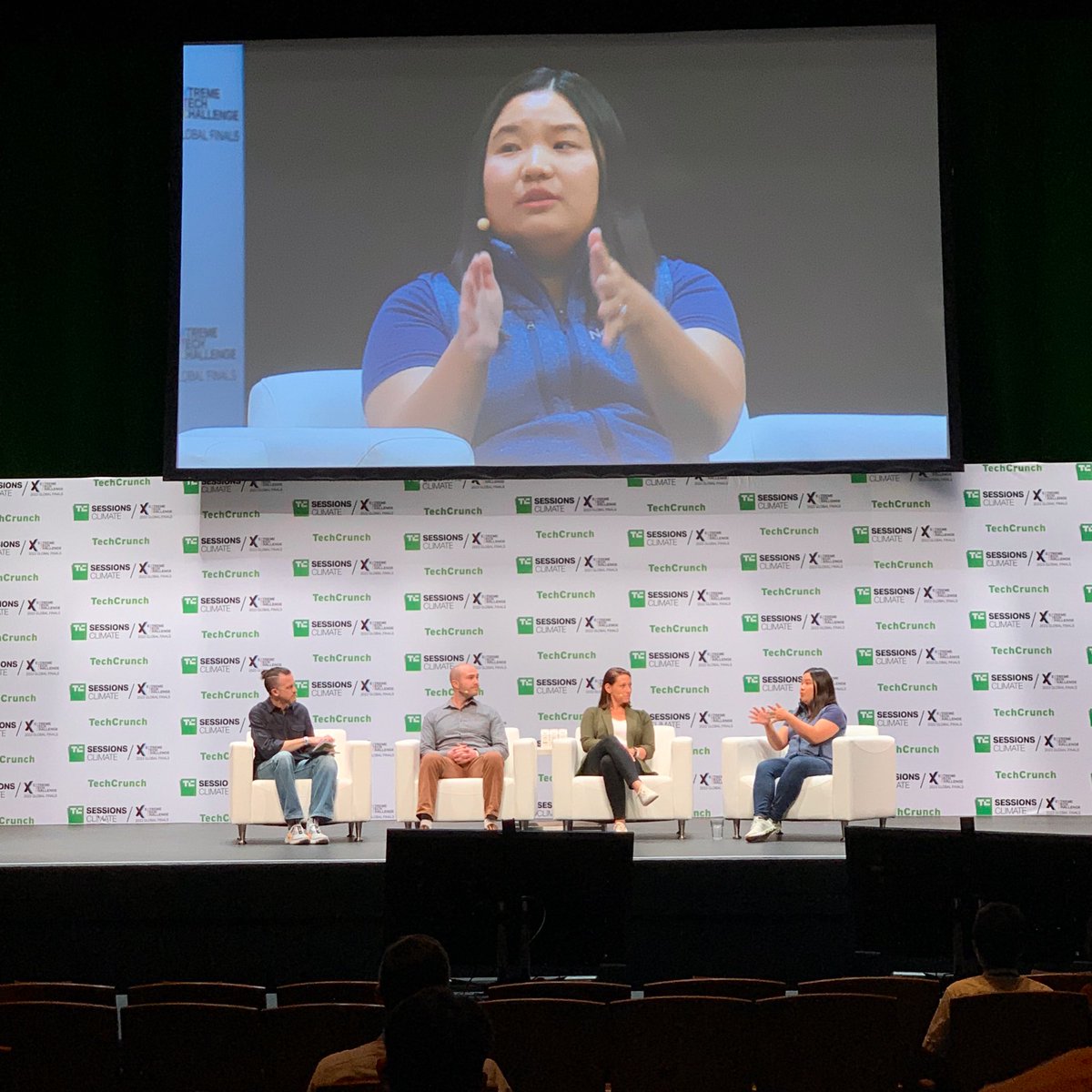 Keegan_'s tweet photo. At @techcrunch deep diving into the market forces, planet-aiding startups and the psychology motivating this new era of climate tech innovation #TCClimate #sustainability 🌱 https://t.co/mBU7g4MIWi