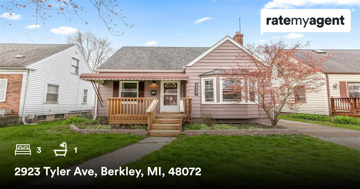 LucineTarman's tweet photo. 3 🛏 1 🛀  
📍 2923 Tyler Ave, Berkley, MI, 48072

My latest sale on #ratemyagent
https://t.co/QpAJw5Bs4o https://t.co/8Wzq5DrXvk