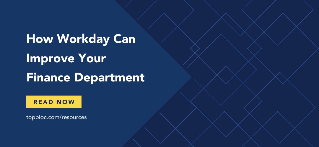 TopBlocHQ's tweet photo. Ready for a new type of #FinancialManagement software? Learn all about the benefits of Workday in our latest article: https://t.co/5LA4IjzLjv https://t.co/h0rMog18sh