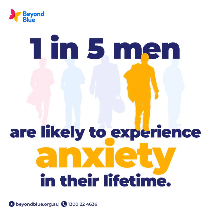 beyondblue's tweet photo. On average, nine people in Australia die every day by suicide. Seven of these are men. This #MensHealthWeek, we’re highlighting the importance of opening up and seeking help when you need it. Visit https://t.co/gnhQeiWfzR for more information and advice about men's mental health