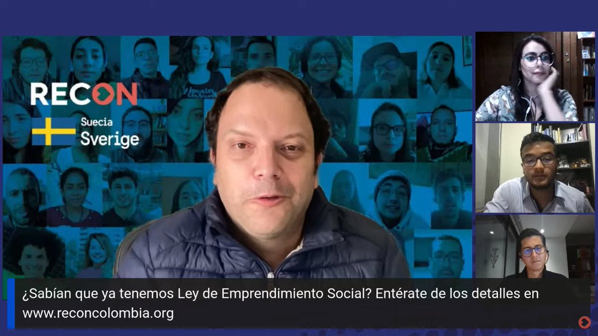 AnSANTAMARIA's tweet photo. 🔴#ReconLive La Ley de Emprendimiento Social permitirá tener una reglamentación para que se consoliden como modelo de negocio, generar alternativas de financiación y maximizar el impacto social sostenible. https://t.co/EEPNywsR0K