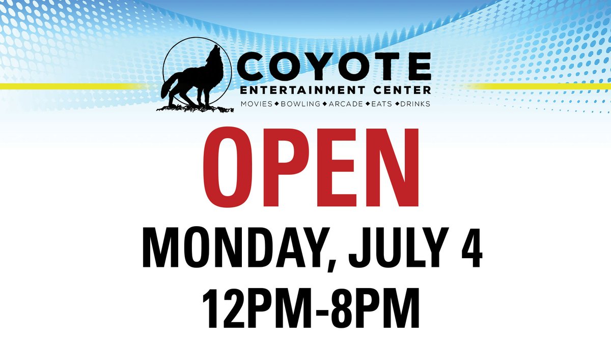 RT <a href="/Tachipalace/">Tachi Palace Casino Resort</a>: No plans for the upcoming holiday? Come catch a movie and stay cool with us at the Coyote Entertainment Center! We'll be open 12pm-8pm.