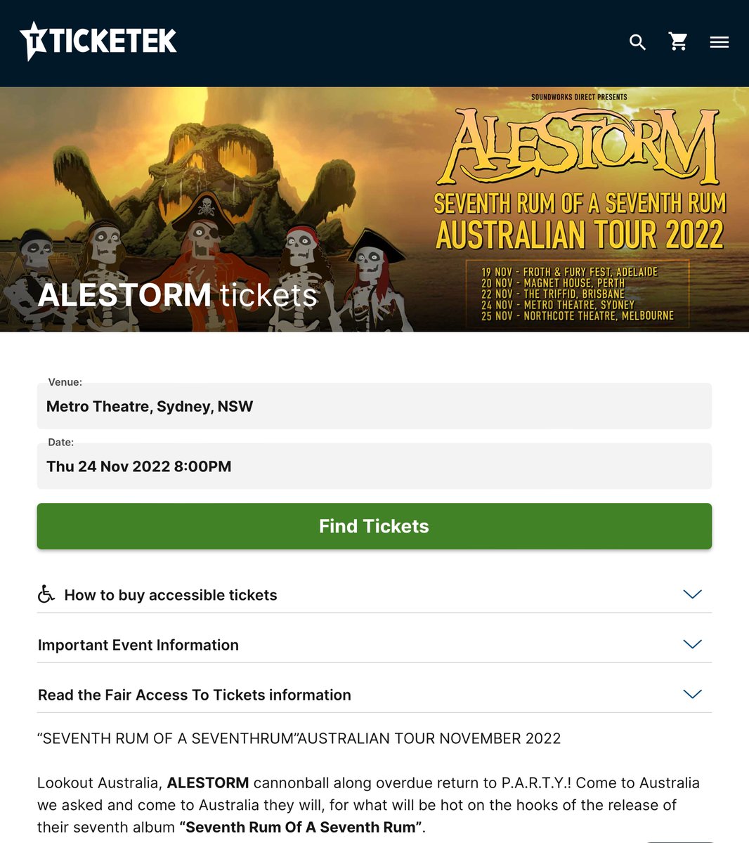 When the hell did ALESTORM announce they were touring Australia, how’d I miss that? Well better getting tix late than never 
#PirateMetal 🏴‍☠️🍺🍻🏴󠁧󠁢󠁳󠁣󠁴󠁿