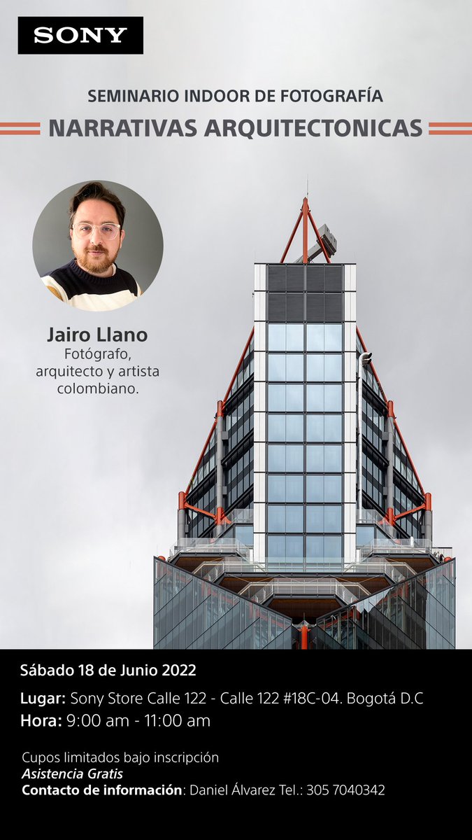 DanielDrms's tweet photo. Super invitados para que se inscriban. 
@LlanoFotografia un teso estará hablando de Narrativas Arquitectónicas. Link de inscripción, cupos limitados. ¡Ah! Es gratis. 
https://t.co/SbqtXHwdkl https://t.co/cT0K7hZHVG