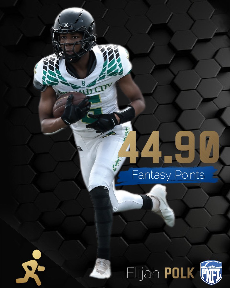 PNFL's tweet photo. 2022 Pacific Northwest Football League 
Fantasy Leader - Elijah Polk, Kick/Punt Returner https://t.co/Tax4ru3lyR