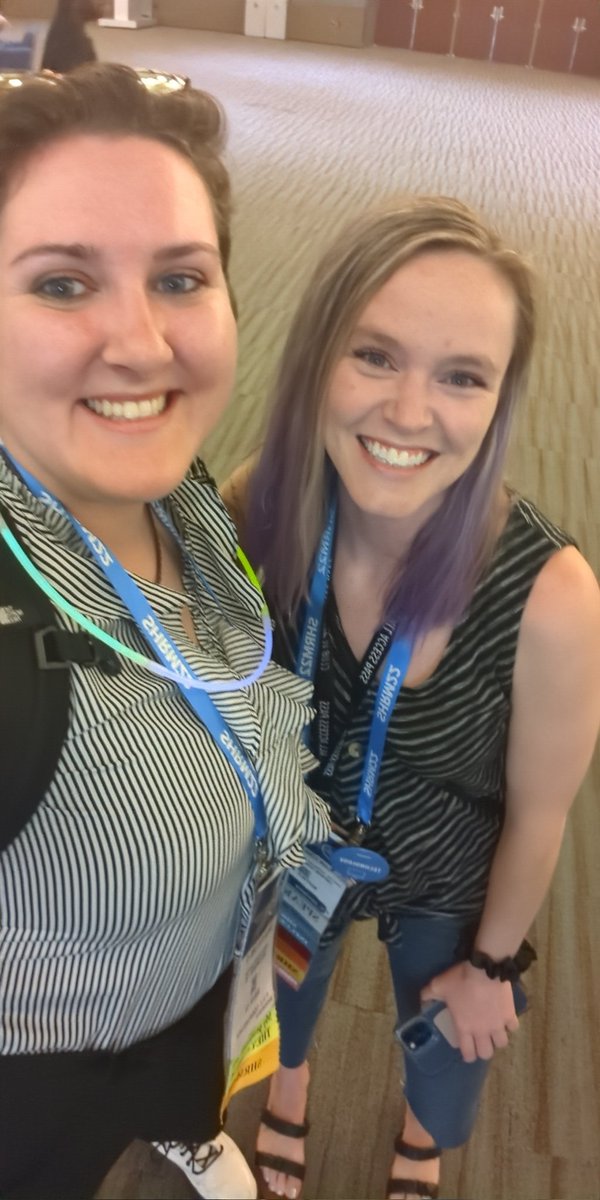 HRMorganW's tweet photo. AHHHHHHH Finally met @_strclaire at #SHRM22  

So excited!!!! https://t.co/XHeOOi5Bn9