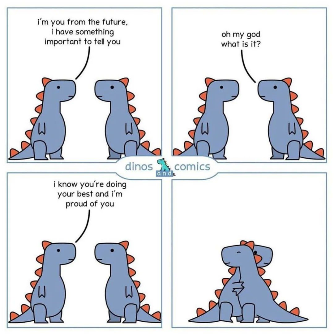 WholesomeMeme's tweet photo. From @dino_comics! https://t.co/X0rGF3oAm1