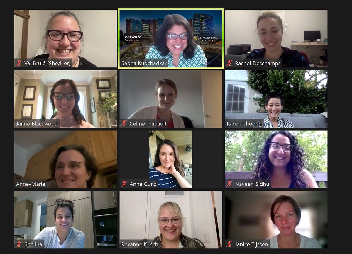 SapnaKmd's tweet photo. Tuesday Evening with amazing #PedsICU women of #Canada 🇨🇦 talking about the role of professional #SoMe in #pediatric critical care.

Fantastic questions and inspiring #WomenWhoLead. Thanks for the invitation! #WomenInPICU https://t.co/MqlrMczJC6