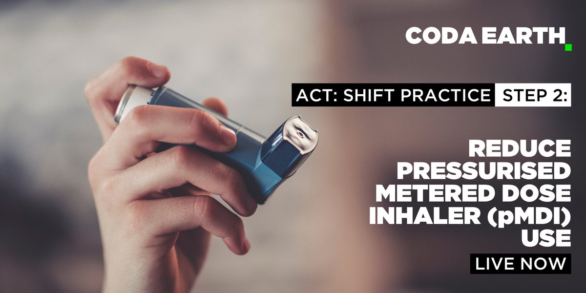 codachange's tweet photo. #FACT: the gas in some pMDIs causes as much global warming as tailpipe emissions from a car driving 300km!
The next #CodaEarth #ShiftPractice action is LIVE & allows you to reduce pressurised metered dose inhaler (pMDI) use in your own practice!
Act now:
https://t.co/iiG9YMlhT0 https://t.co/gwtlxTZhTD