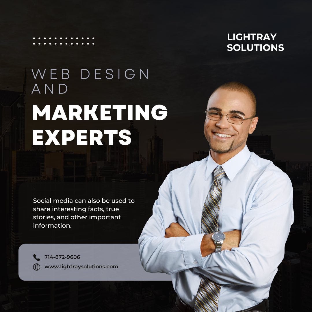 No matter how small or big your business is, or whether you sell products or services, you should have a website. You must have a website if you own a business. It's that simple. 

visit lightraysolutions.com 

#webdesign #design #website #webdevelopment #webdesigner #seo