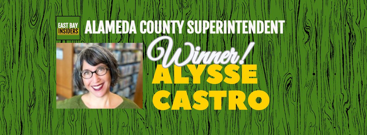 eastbaycitizen's tweet image. Just in: Winner in the Alameda County Superintendent of Schools race. #juneprimary