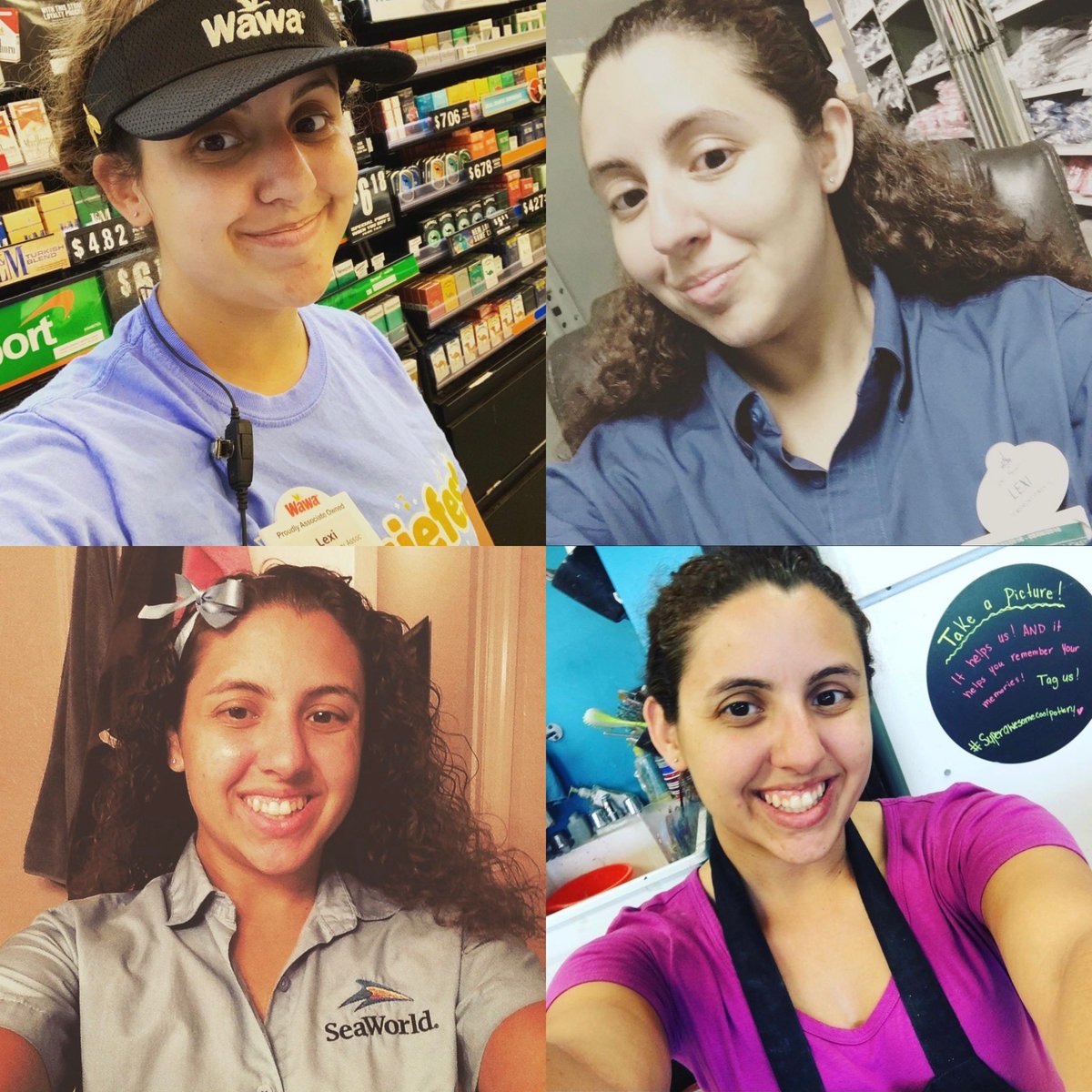 AlexisMcandrew's tweet photo. @NicholasFerroni In this photo we have me with @Wawa , @DisneyParks , @SeaWorld , super awesome cool pottery. Not pictured are the pictures from the various summer camps I’ve worked at. #teachingisnotmyonlyjob https://t.co/y8HMYaOOq8