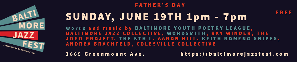BaltimoreJazz1's tweet photo. Hi BJA members, 
We're looking forward to seeing you all at Baltimore Jazz Fest (June 19, 1-7pm, 3009 Greenmount Ave, Free!), and since you all are important supporters of the Baltimore Jazz Alliance, we want to offer you a free t-shirt while you're there! https://t.co/J1O6nV13Dg