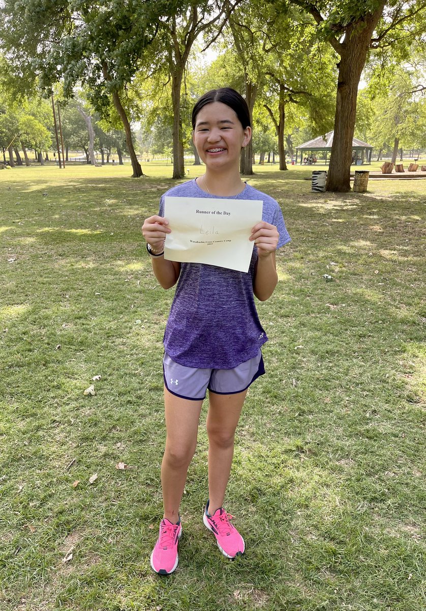 WaxahachieXC's tweet photo. Congratulations to the the Runners of the Day Leila Martin and Levi Woodall! https://t.co/JKTy6ftqBN