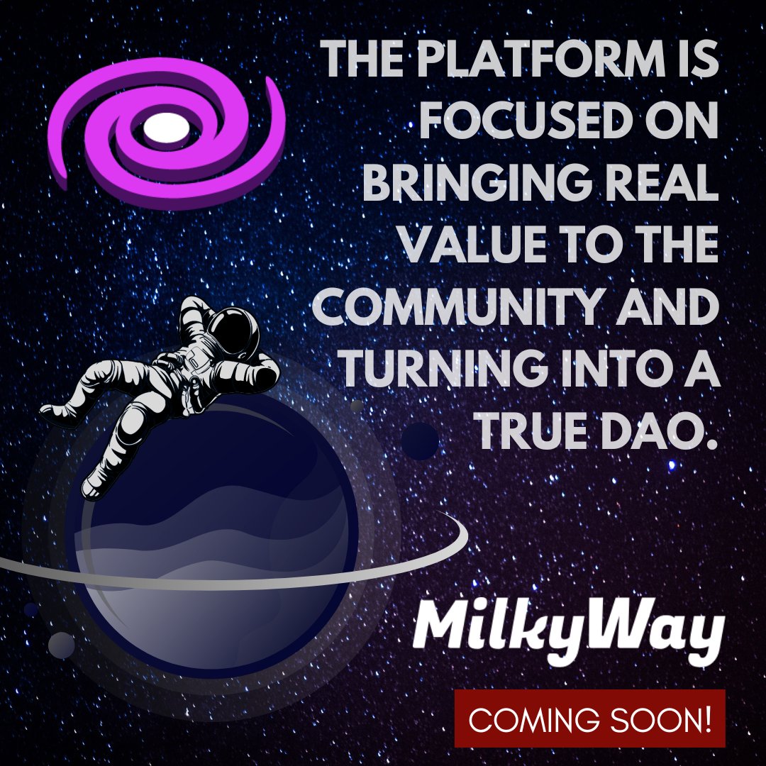 mystc_monique's tweet photo. ๐ข COMING SOON!
๐ช MilkyWay Exchange is a new one of a kind decentralised trading platform offering a unique vested farming reward system.
๐ Stay tuned for more updates:
Telegram: https://t.co/byWoeYdbzp
twitter: @MilkyWayDefi
#DeFi #BNBChain #DEX #DAO #MilkyWayDefi https://t.co/qRFNgEROPn