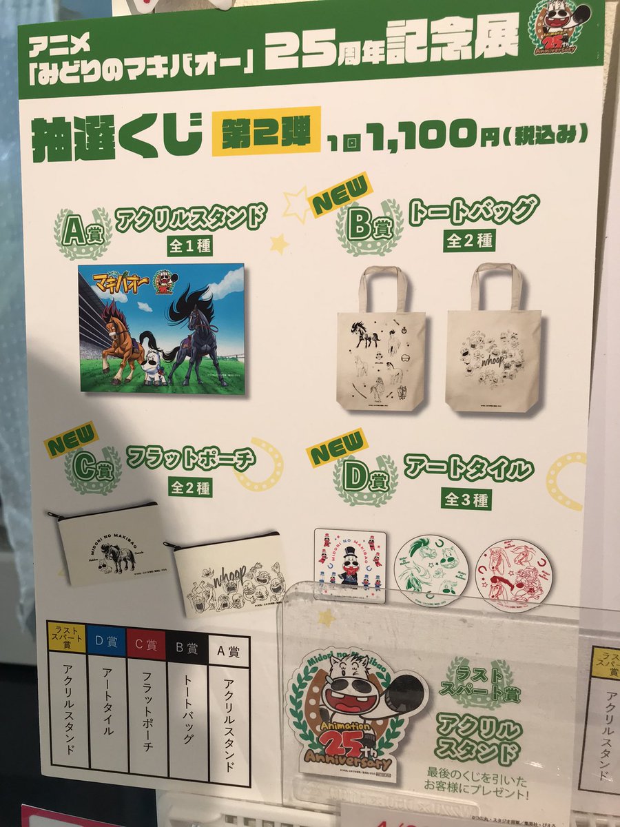超人気高品質 みとりのマキバオー25周年記念展 抽選くじ