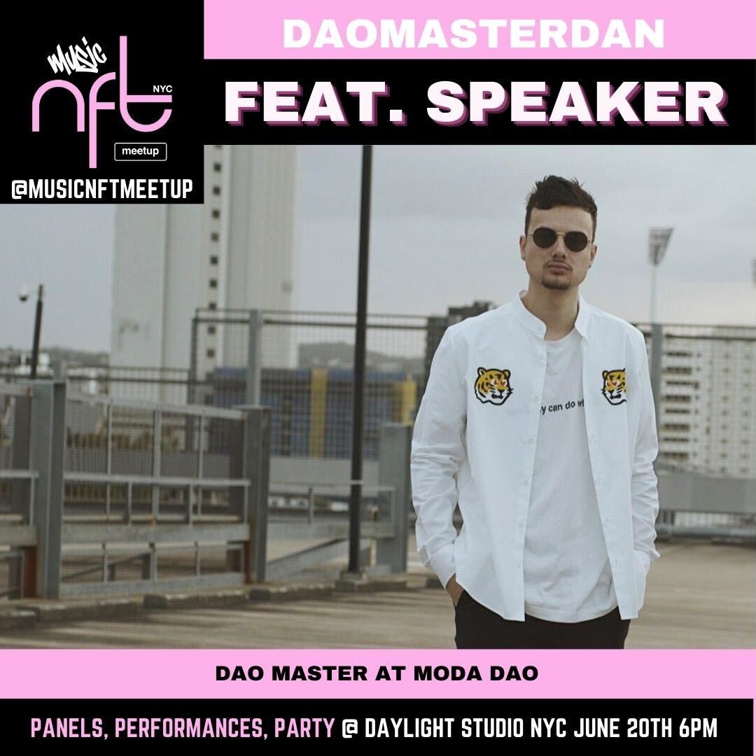 cmdkone's tweet photo. Catch @daomasterdan and @Jimi_Frew chatting about all things digital music @musicNFTmeetup with performances from @illmindPRODUCER and @Cyn_Santana on the 20th of June!
So excited to meet our fellow #digitalmusic enthusiasts
#NFTNYC #MusicMeetup https://t.co/RuYy48Fbxn