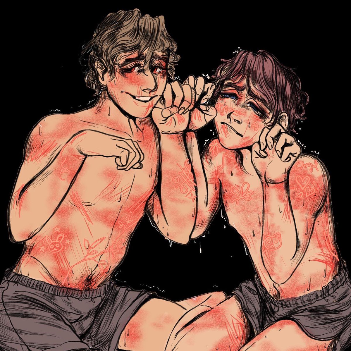Aloeprince's tweet photo. Drawings from when I had hives in January! https://t.co/VNSZh1AmOm