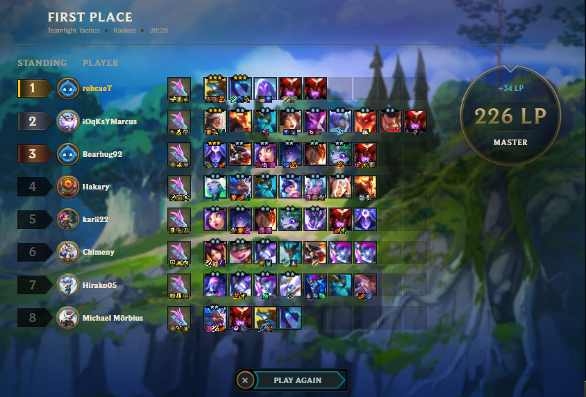 GM in EUNE mit Idas und Syfen 3!

Die Augments haben es möglich gemacht!
Stage 2-1 Sunfire + Anima Visage (Portable Forge)
Stage 3-2 Idas (Dragon Alliance)
Stage 4-2 Pandora's Bench

#EUNETFT #EUNE #TFT