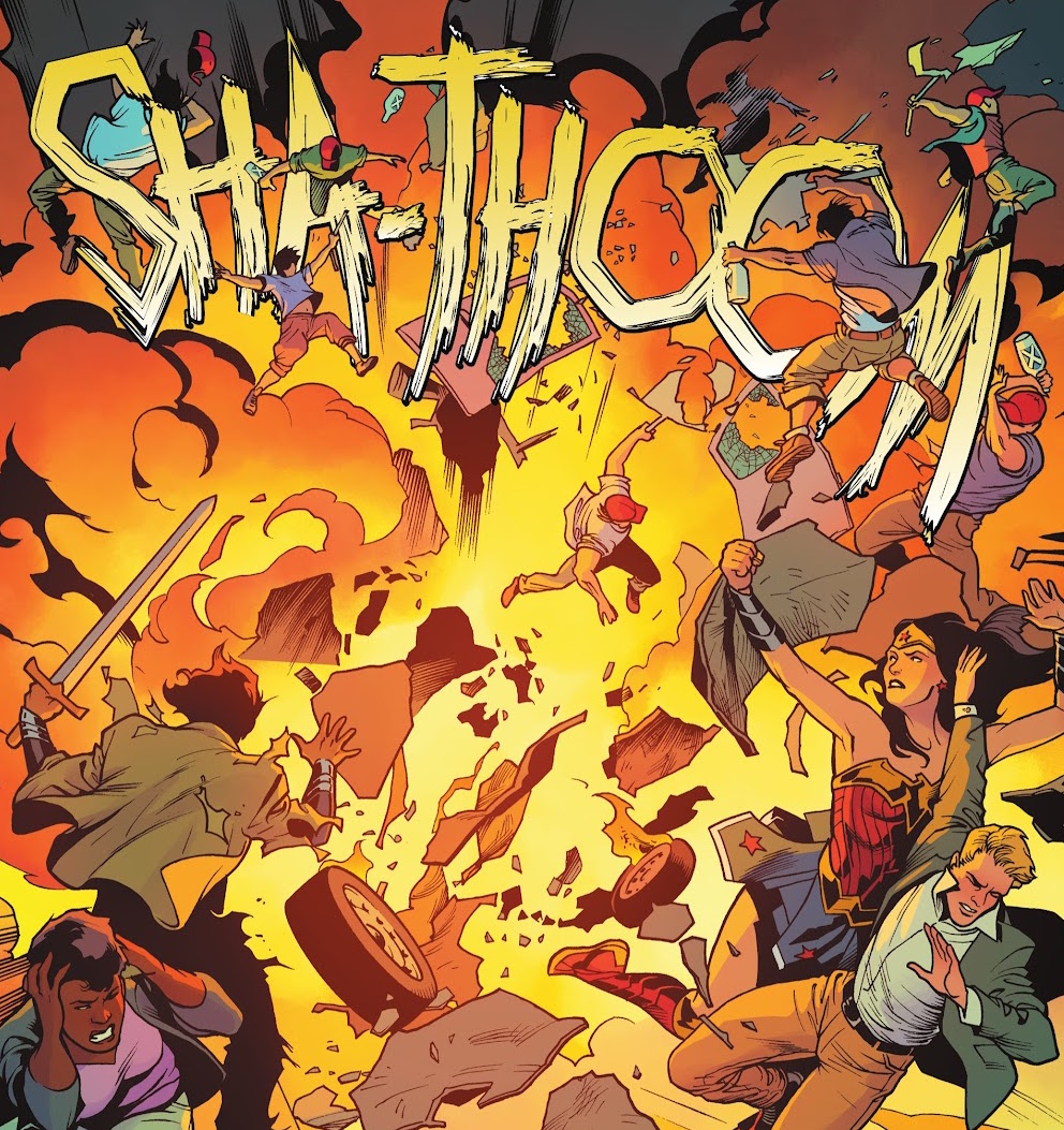 Check out that hand drawn SHA-THOOM sfx by me which appears in Wonder Woman #788--in stores today!