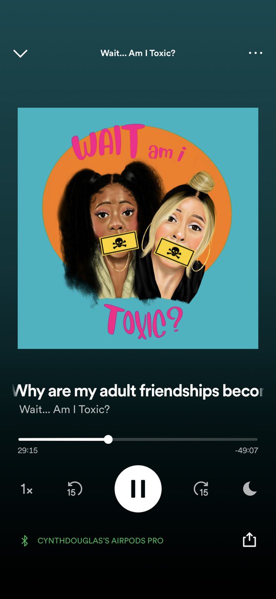 CynthDouglas's tweet photo. Listening to this podcast by @WaitAmIToxic  and the part where they talk about friendship being similar to sibling rlshp in terms of expectation yet still kinda careful on what you’re doing 🫠 https://t.co/w3kscZvRuQ
