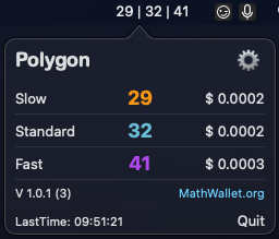 MathWallet's tweet photo. Polygon realtime GAS: 32 GWEI
Install MathGas to check the realtime multichain Gas Price!
https://t.co/PPzMPscnt6
#Polygon #MathWallet #MathGas https://t.co/0222RSebww