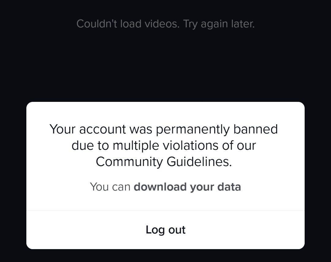 James_Searches's tweet photo. @TikTokSupport hi support my account was just banned for no reason.  I don't even post videos but I broke guidelines,  can you help? https://t.co/pdtpTBv46R