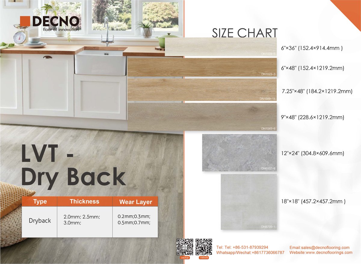 A- Jason DECNO Floor (@jasonxue88) on Twitter photo #LVT #flooringluxury vinyl tile is the ideal combination of everything a commercial flooring product should be – elegantly designed, highly #durable,give you the look of a real wooden, stone, or ceramic floor.
Whatsapp/ Wechat: +86 13673139525
E-mail: jasonxue@decnoflooring.com #LVT #flooringluxury vinyl tile is the ideal combination of everything a commercial flooring product should be – elegantly designed, highly #durable,give you the look of a real wooden, stone, or ceramic floor.
Whatsapp/ Wechat: +86 13673139525
E-mail: jasonxue@decnoflooring.com