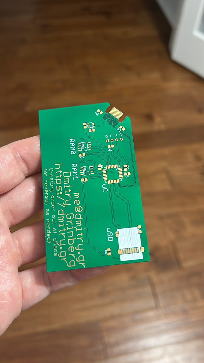 V2 business card PCBs arrived. These run Linux :). Now with usb-c. Hope to bring those up later.