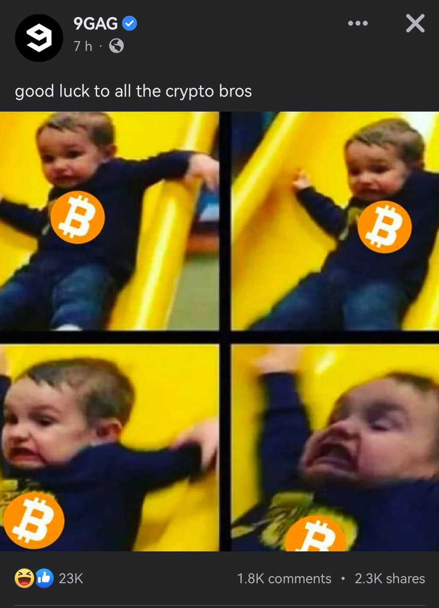 $BTC #Bitcoin fun slide.

#9GAG #meme #Crypto