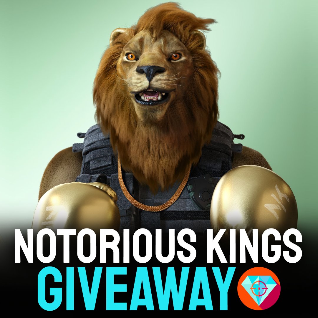 Giveaway! 🎉 We're giving away 10x Notorious Kings NFTs from @NOTORIOUSKINGS1, worth ~2 ETH! 👑 To enter: 1. Follow @RaritySniperNFT 2. Follow @NOTORIOUSKINGS1 3. Like, Retweet and Tag 3 friends *24h to enter