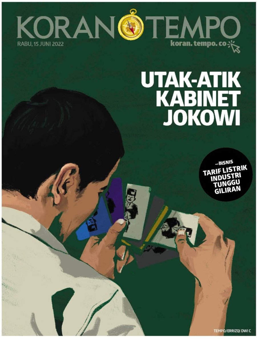 Kocok Ulang Kabinet Ekonomi Jokowi
Sejumlah menteri urusan ekonomi terancam tersingkir atau berpindah posisi. Zulkifli Hasan dan Hadi Tjahjanto disebut akan masuk dalam kabinet. Bagaimana cerita di balik rencana reshuffle ini?

koran.tempo.co/read/cover-sto…