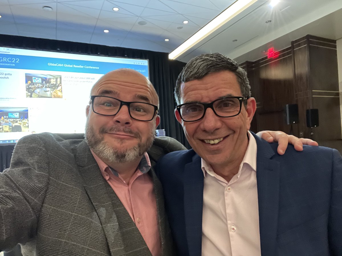 NickSpurrett's tweet image. ⁦@GCGRC22⁩ Almost ready for the GibbsCAM gala dinner.