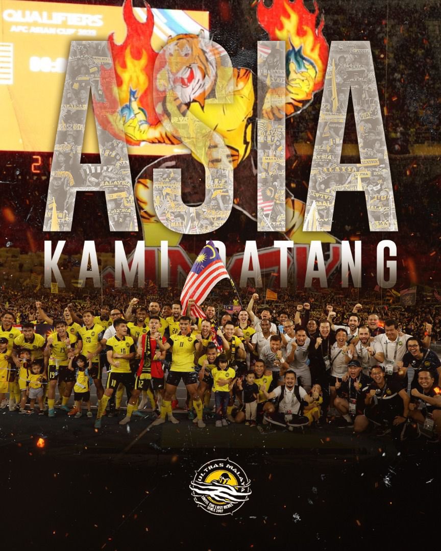 ultrasmalaya07's tweet photo. Kita tamatkan 42 tahun kemarau yang panjang untuk layak ke Piala Asia 2023! 🔥🇲🇾 💪

#ACQ2023
#TaklukAsia
#UntilTheLastRebel
#DemiMalaysia https://t.co/pNAY7XbFug