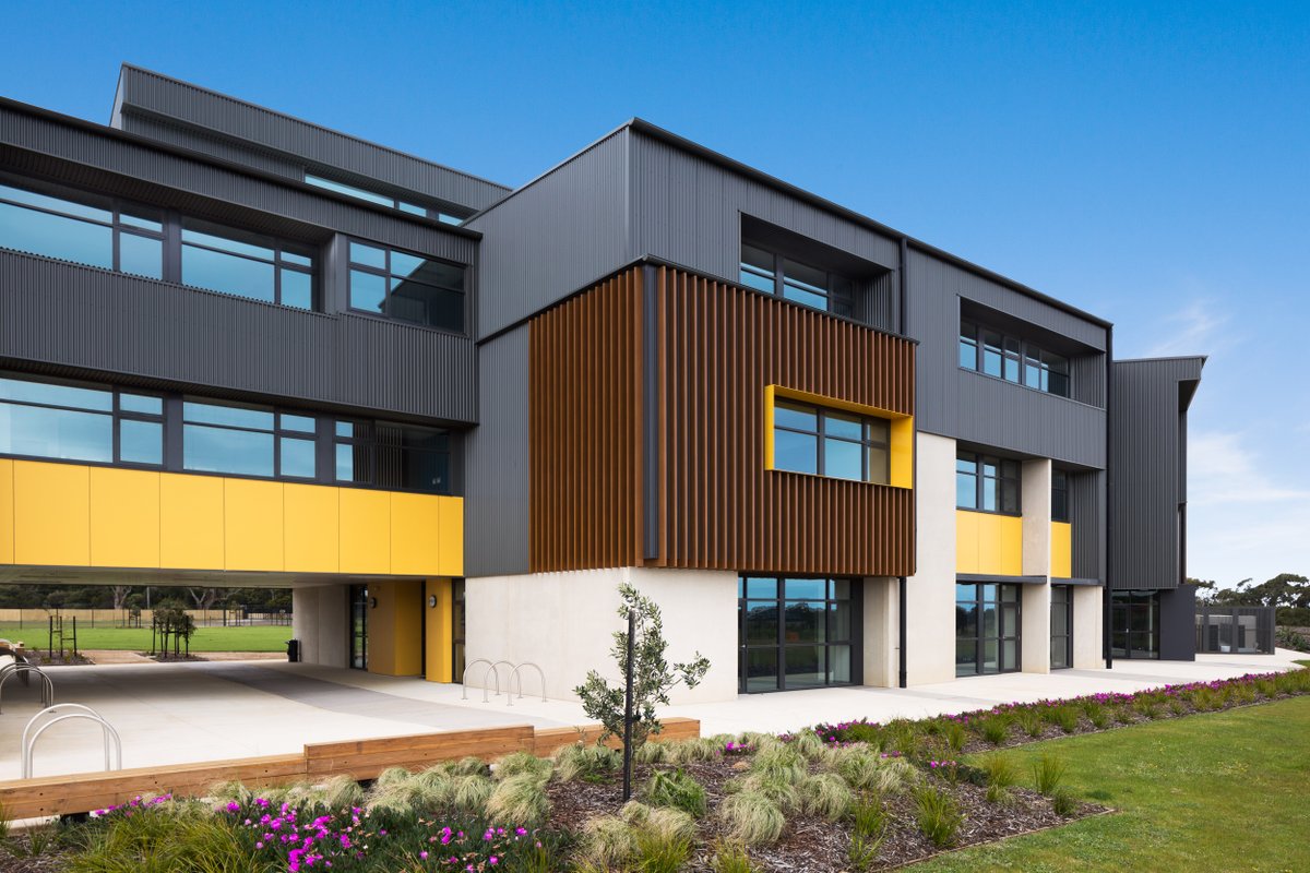PrimaryPhotos's tweet photo. A few things to consider when planning a photoshoot. 
What are the features you want to highlight to potential future clients? 
When is the lighting best to highlight these features?

Iona College Geelong photographed for Kildare Construction Group https://t.co/WRh8sC4QIx