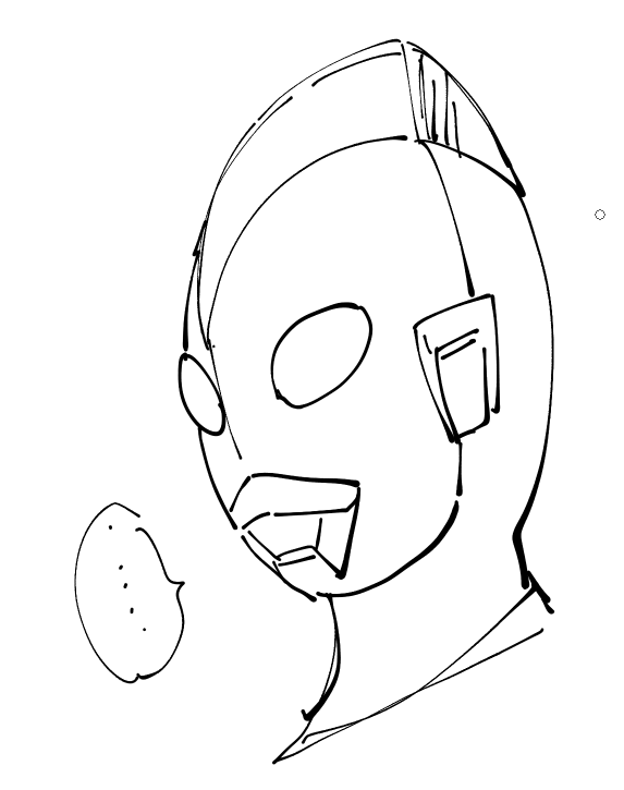 ふと思い立って描いてみたらおもったよりこいつ難しいな????って顔してる 