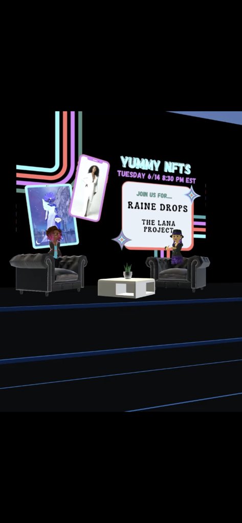Successful event in the #Metaverse tonight!! Thank you to @citygirl_401 and <a href="/blockchainunivr/">Blockchain UniVRse</a> for hosting.

Stay tuned- The full episode will be posted on <a href="/blockchainunivr/">Blockchain UniVRse</a> ‘s YouTube Channel.

#rainedropsnfts #lanaprojectnft